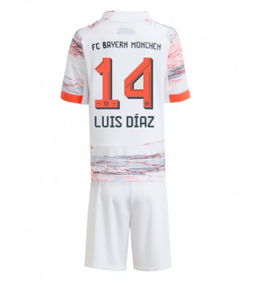 Bayern Munich Luis Diaz #14 Udebanetrøje Børn 2025-26 Kortærmet (+ Korte bukser)